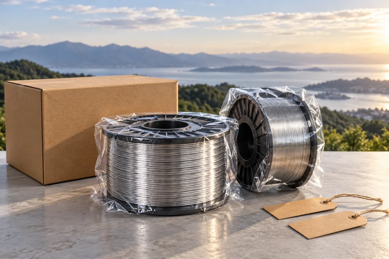 Protected spray-wire spools with blank lot tags
