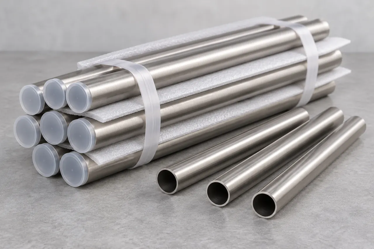 Alloy tube bundle with plain separators and end protection