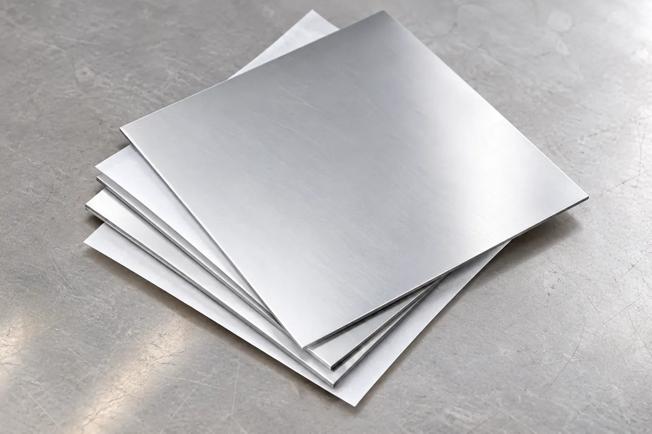 Aluminium blanks separated by protective interleaving