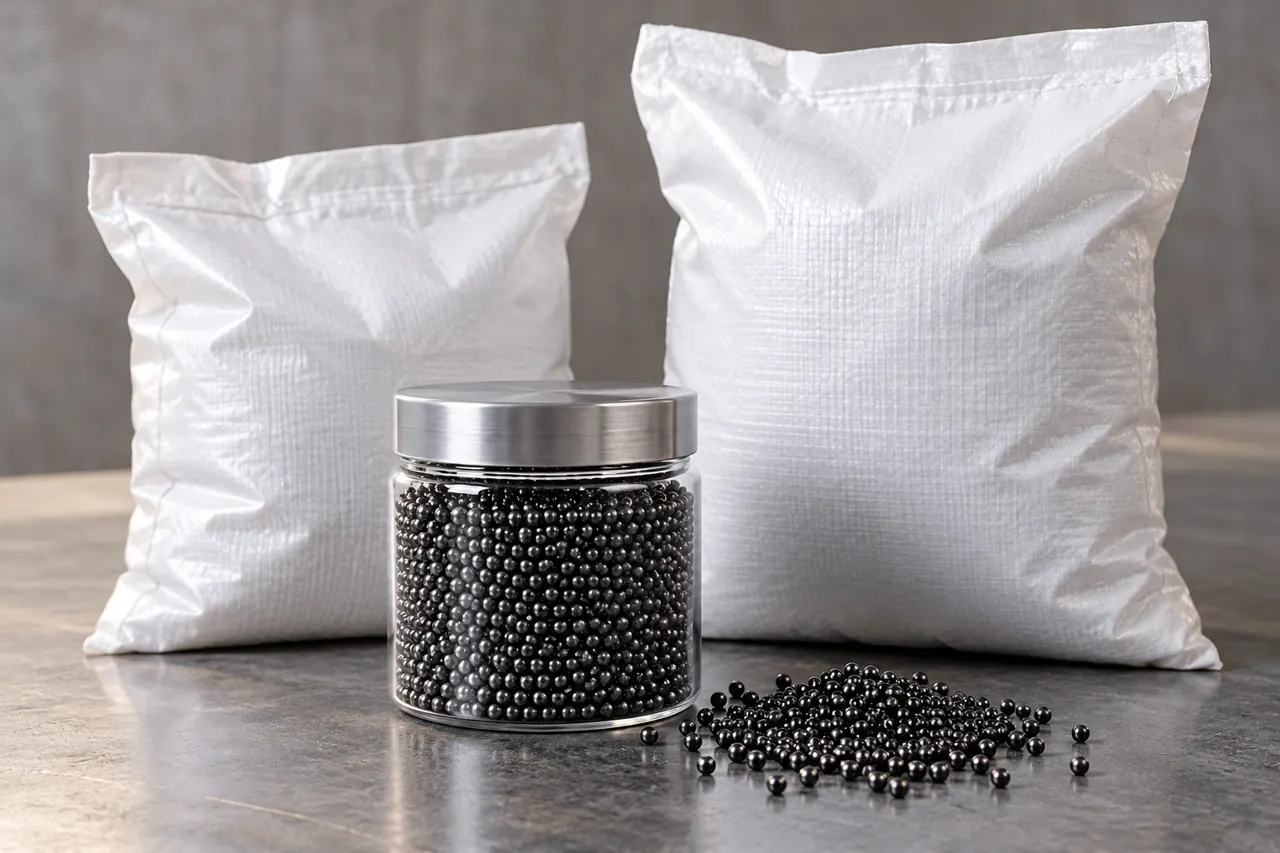 Separate unprinted media packages with a small retained sample container