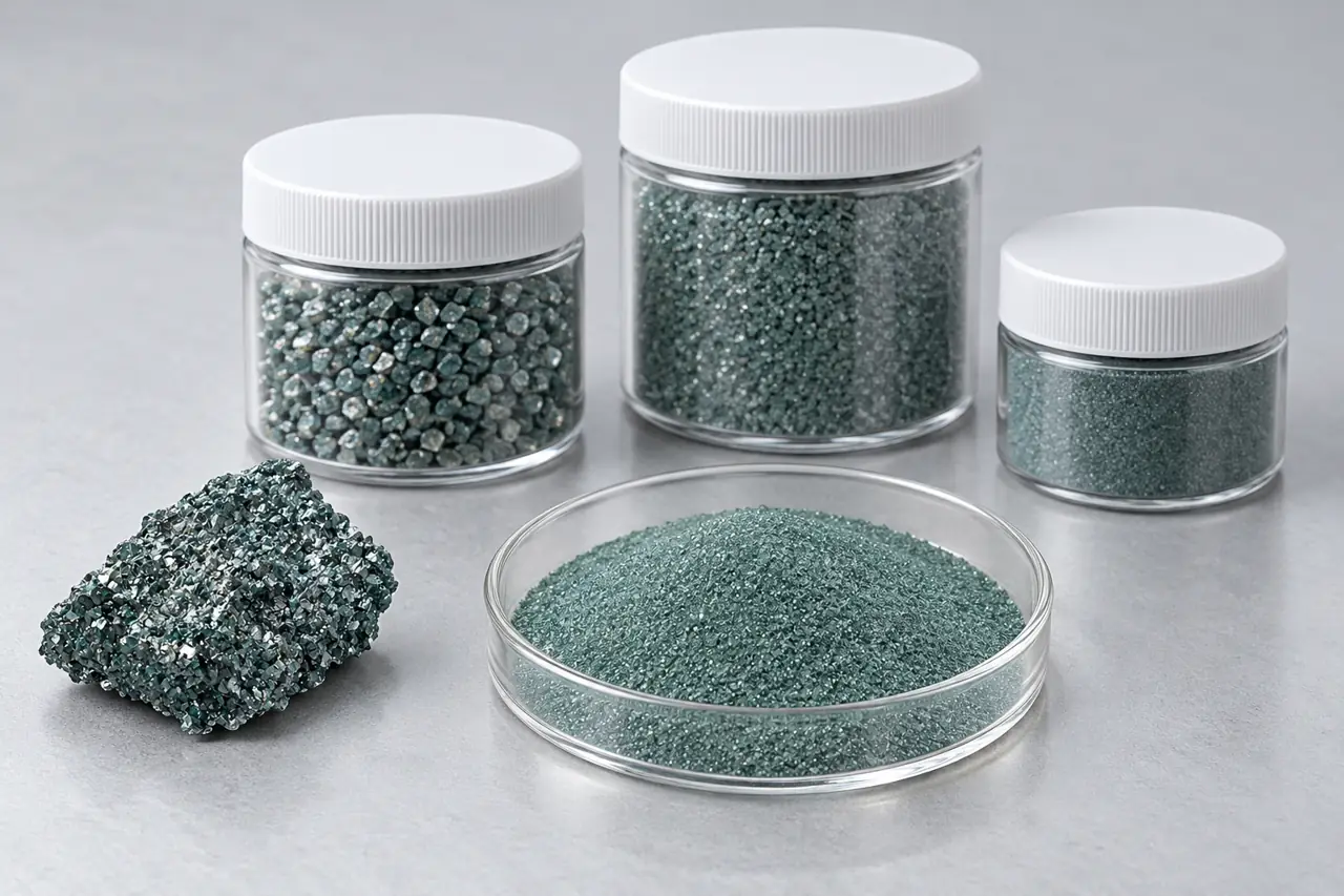 Separate closed unprinted abrasive containers with a retained sample dish