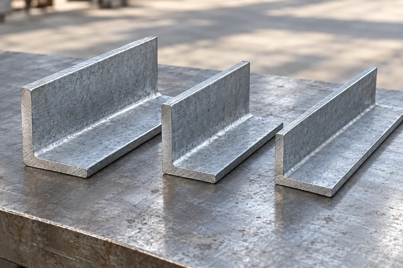 Separate angle samples showing L-shaped cross-sections