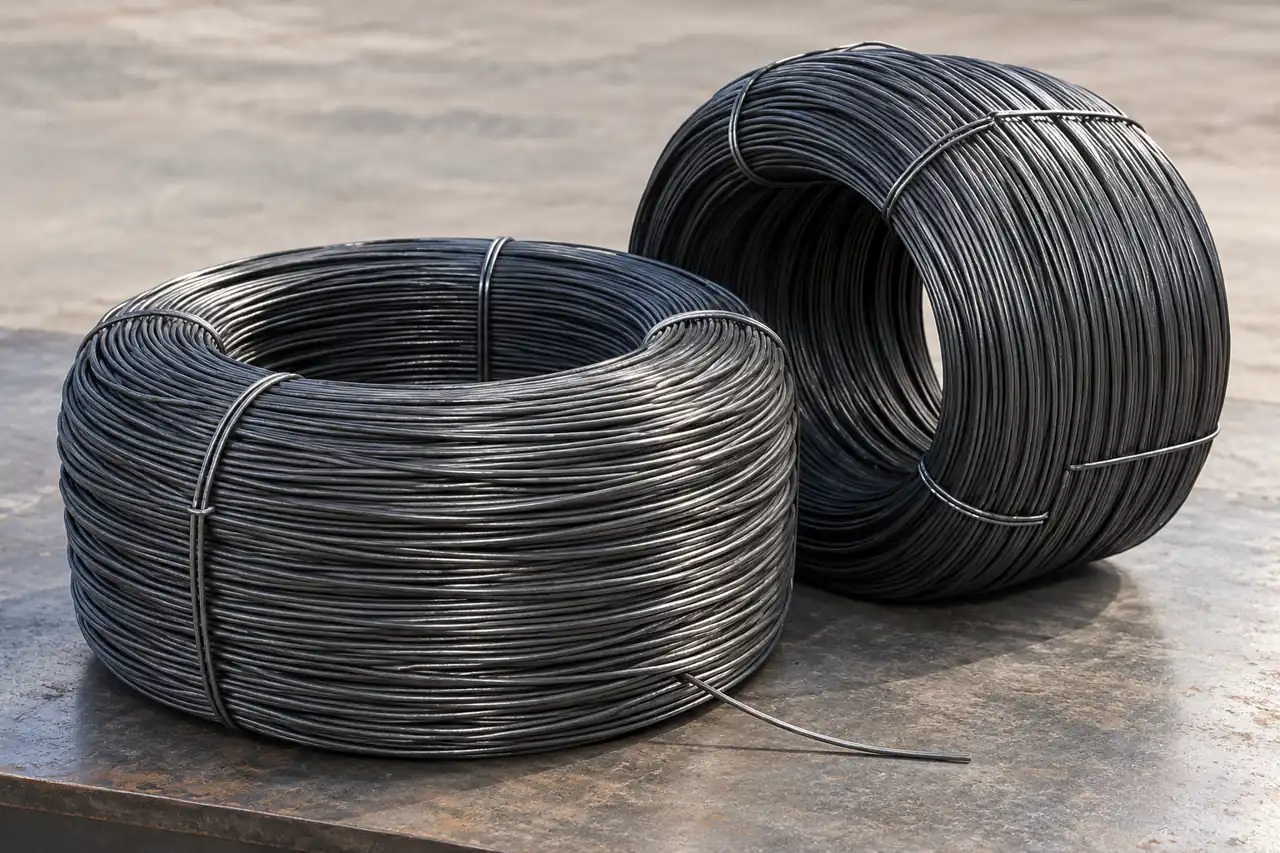 Wire coil on a neutral receiving-inspection table