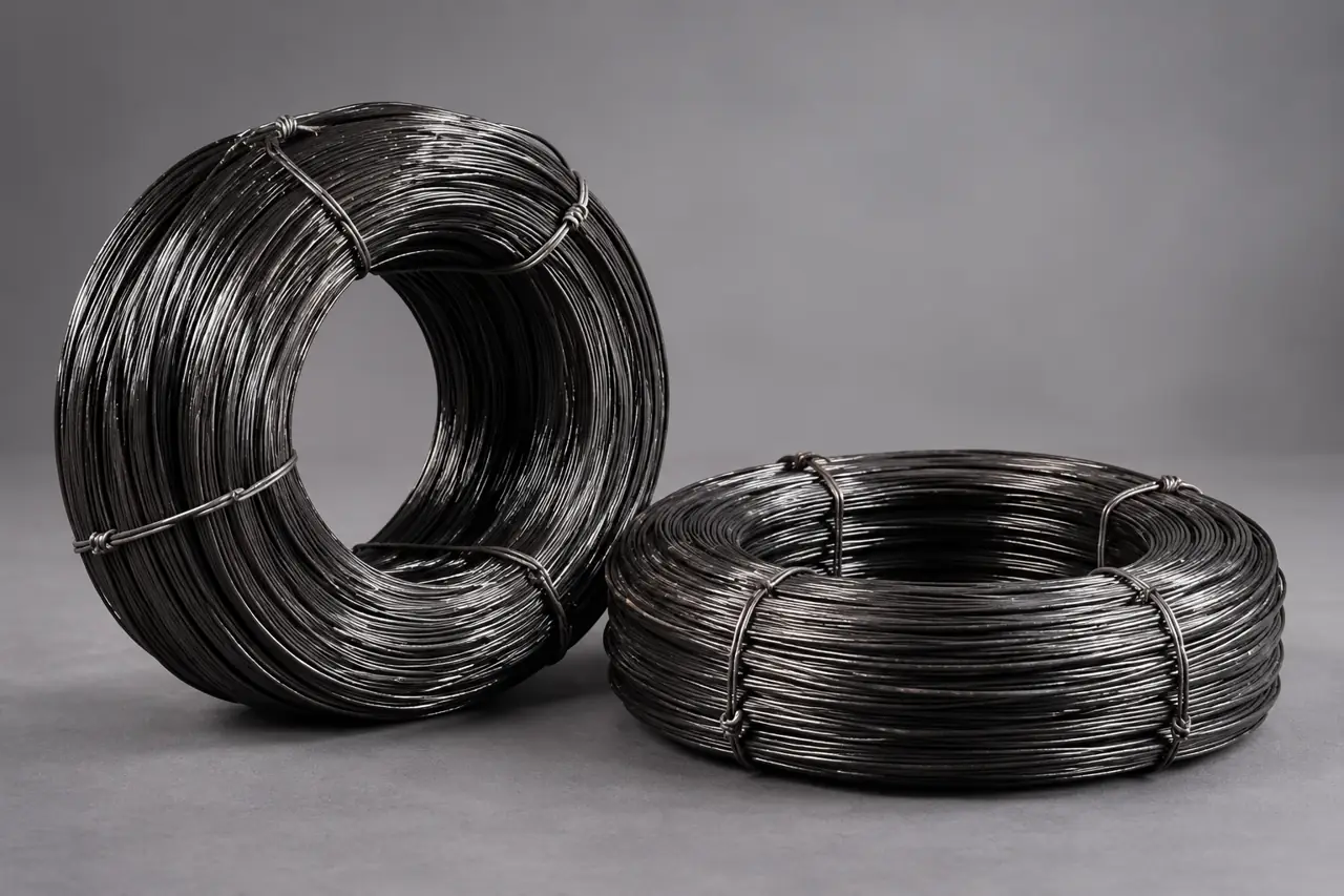 Baling-wire coil beside a separate protected coil package