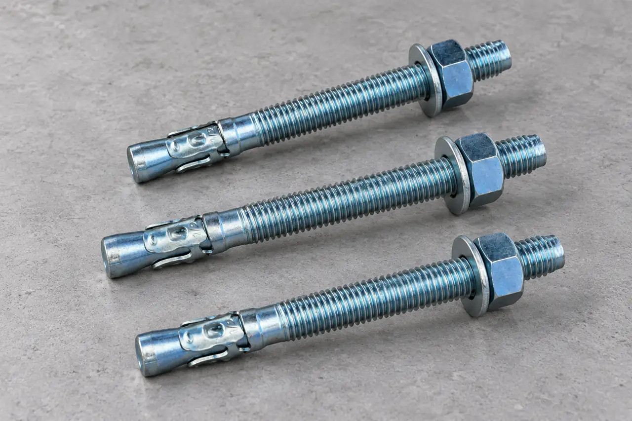 Wedge anchors illustrating a project fixing-material enquiry