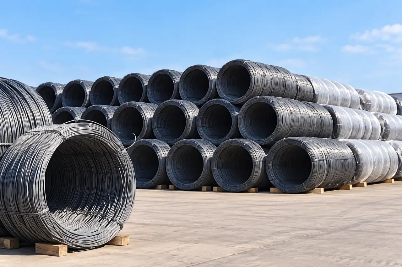 Separate wire coils on plain protective supports for receipt illustration