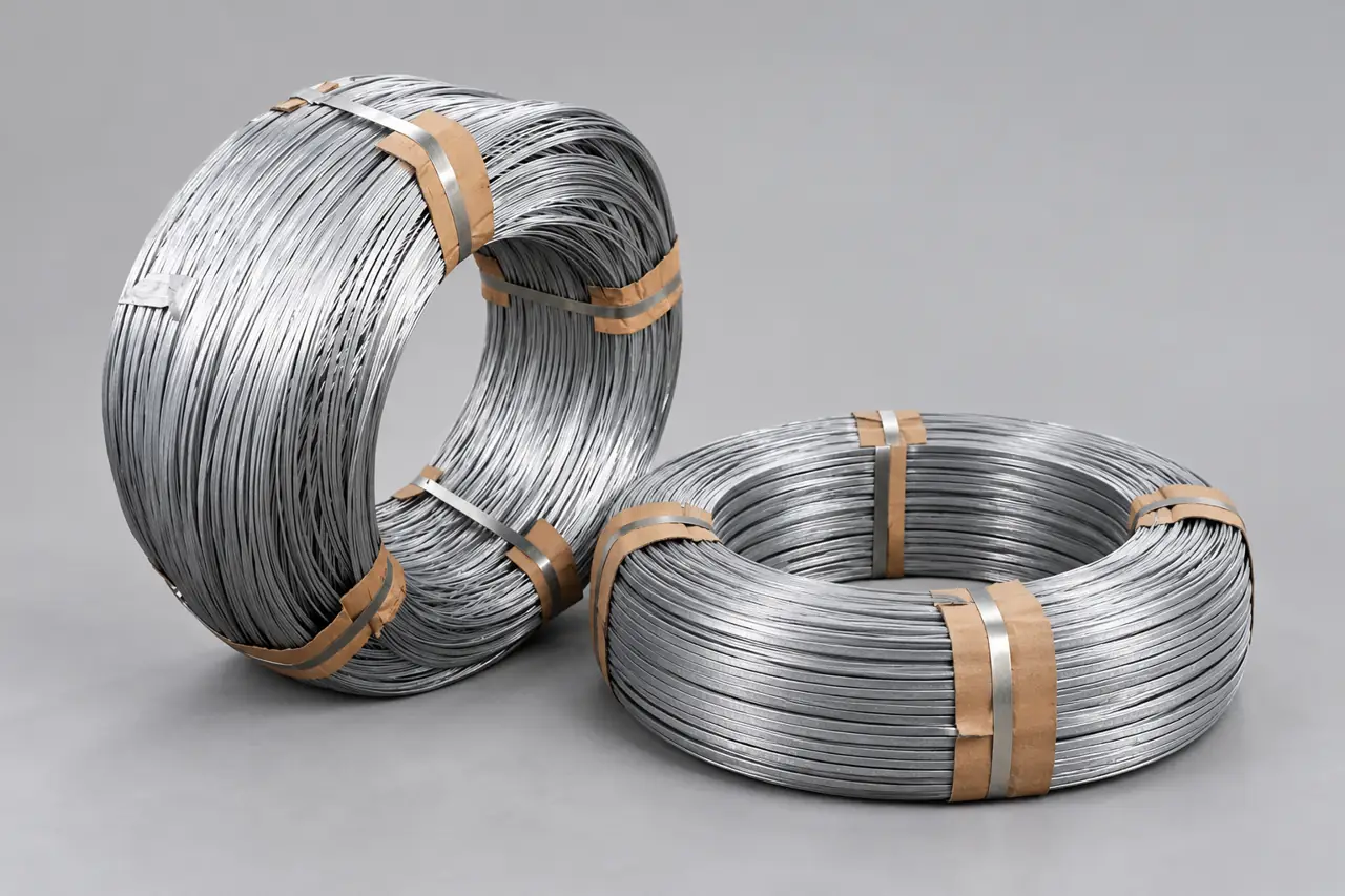 Two narrow flat-wire coils with different winding arrangements on a neutral bench